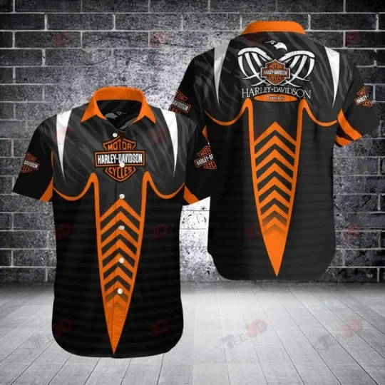 Discover Harley Motor Racing Davidson Casual Button Down Shirt