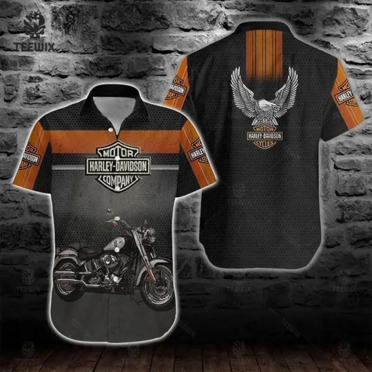 Discover Harley Motor Racing Davidson Casual Button Down Shirt