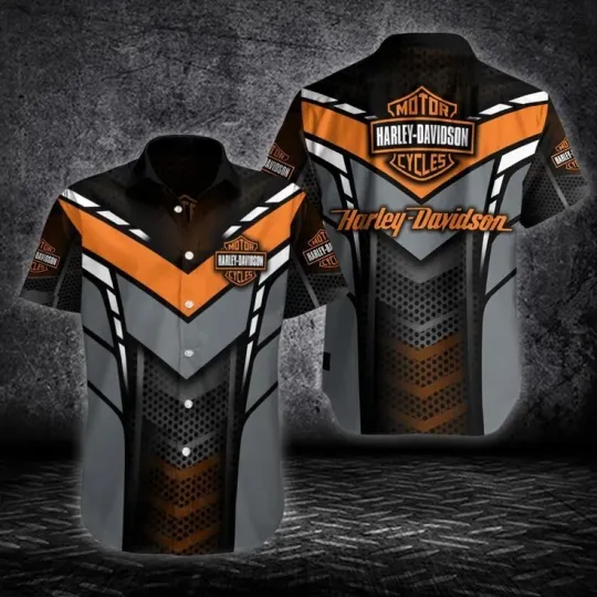Discover Harley Motor Racing Davidson Casual Button Down Shirt