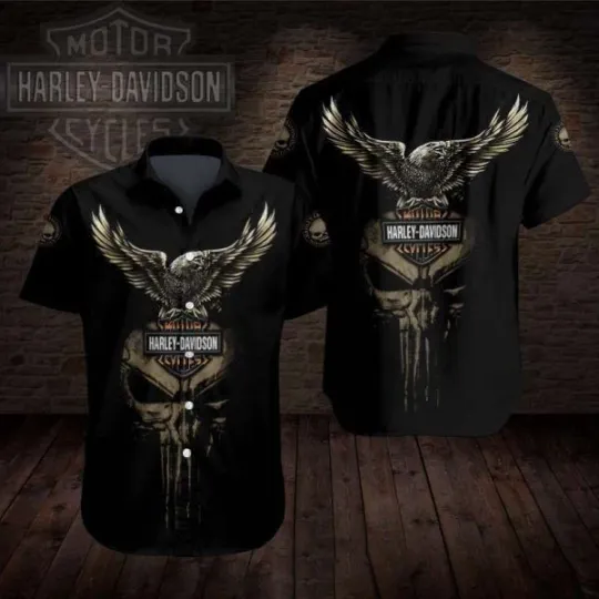 Discover Harley Motor Racing Davidson Casual Button Down Shirt