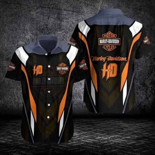 Discover Harley Motor Racing Davidson Casual Button Down Shirt