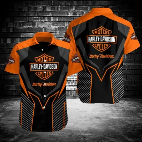 Discover Harley Motor Racing Davidson Casual Button Down Shirt