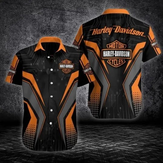 Discover Harley Motor Racing Davidson Casual Button Down Shirt