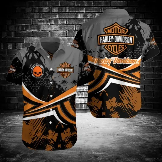 Discover Harley Motor Racing Davidson Casual Button Down Shirt