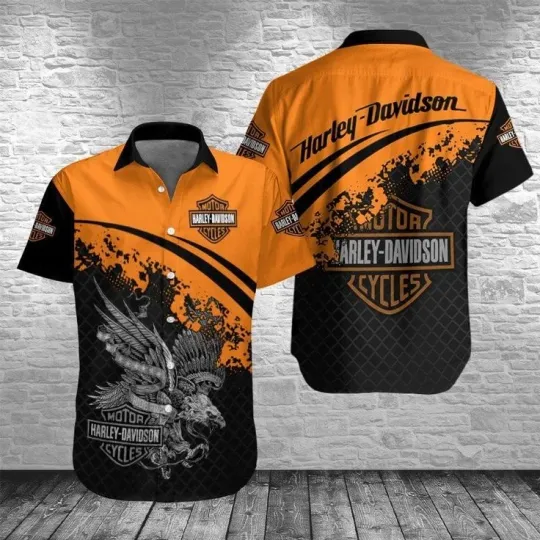 Discover Harley Motor Racing Davidson Casual Button Down Shirt