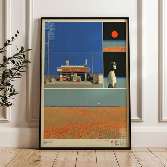 Discover Retro Japanese Y2K Poster, Indie Room Decor, Aesthetic 90s Vaporwave Print