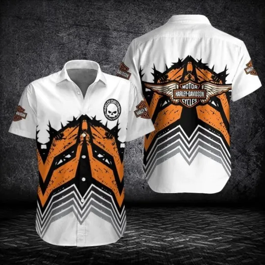 Discover Harley Motor Racing Davidson Casual Button Down Shirt