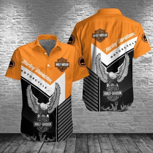 Discover Harley Motor Racing Davidson Casual Button Down Shirt