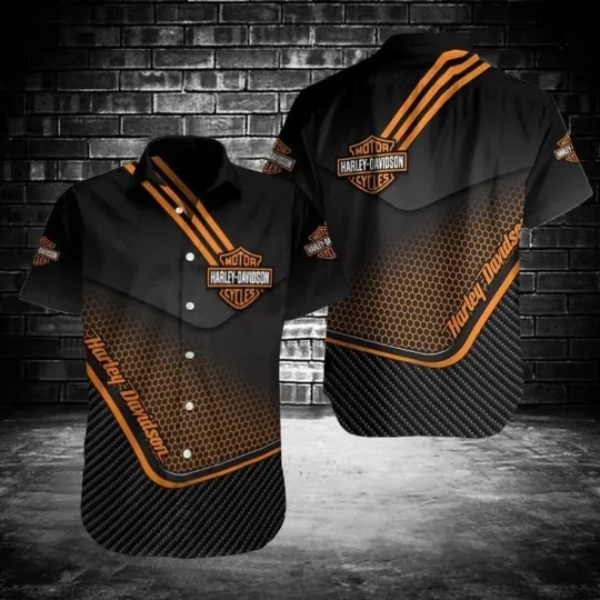 Discover Harley Motor Racing Davidson Casual Button Down Shirt