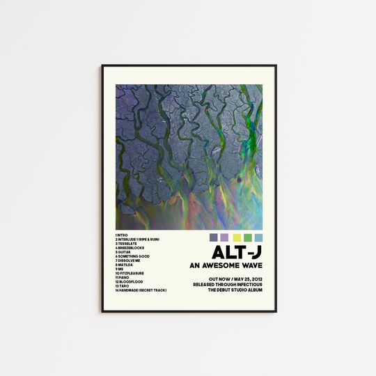 Discover ALT-J An Awesome Wave Vertical Poster Album Cover Wall Art