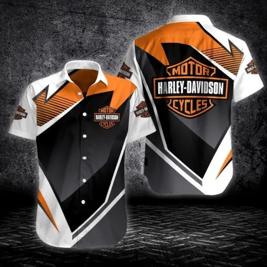 Discover Harley Motor Racing Davidson Casual Button Down Shirt