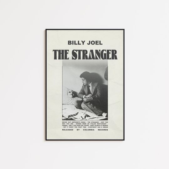 Billy Joel The Stranger Album Cover Poster Wall Art