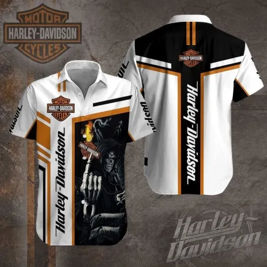 Discover Harley Motor Racing Davidson Casual Button Down Shirt