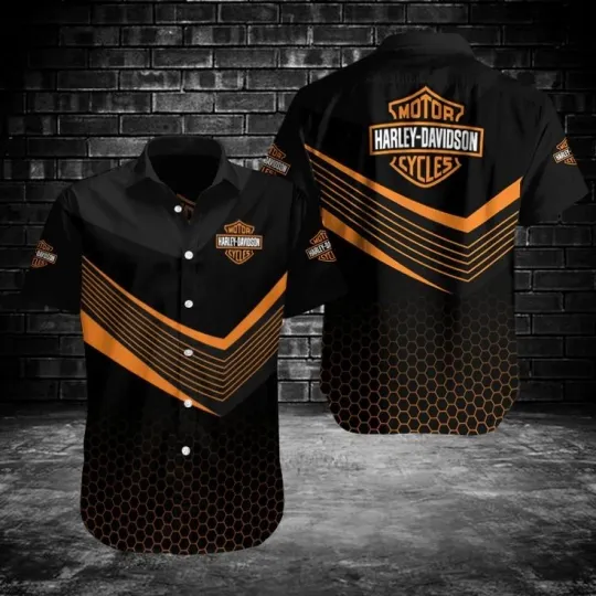 Discover Harley Motor Racing Davidson Casual Button Down Shirt