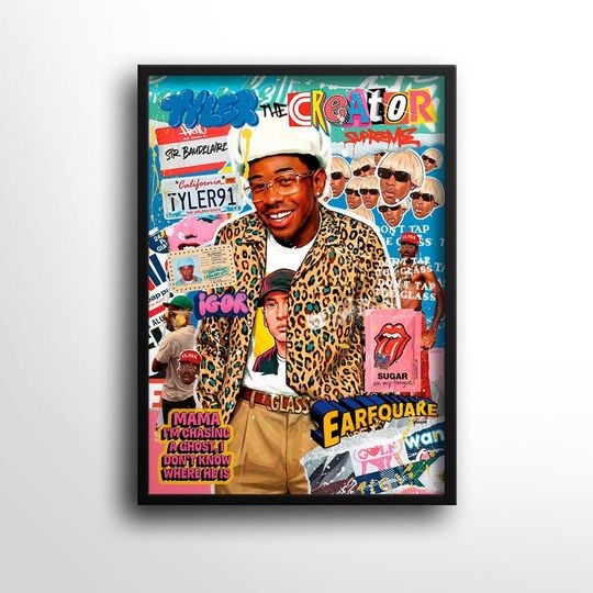Discover Tyler the Creator Inspired Poster, Hip Hop Art, Wall Decor