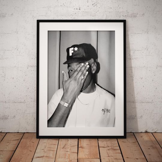 Discover Tyler The Creator Poster | Monochrome Portrait, Hip Hop Decor