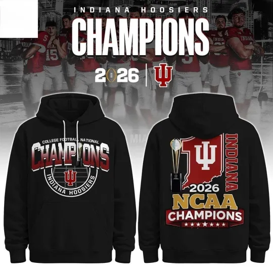 Discover Indiana 2026 College National Champions Double Sided Hoodie
