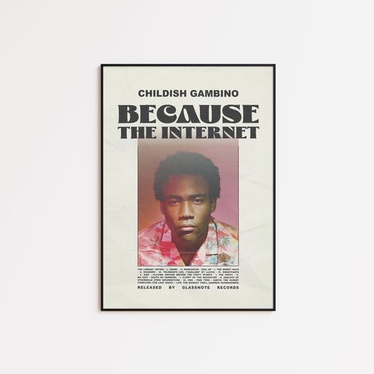 Discover Childish Gambino Because the Internet Vertical Poster Wall Art