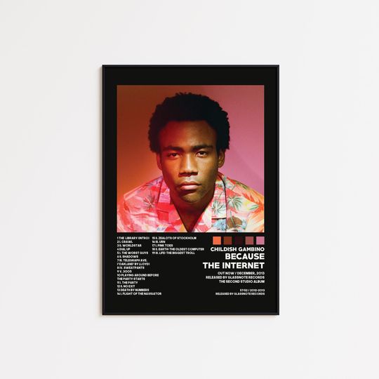 Discover Childish Gambino Because the Internet Vertical Poster Wall Art