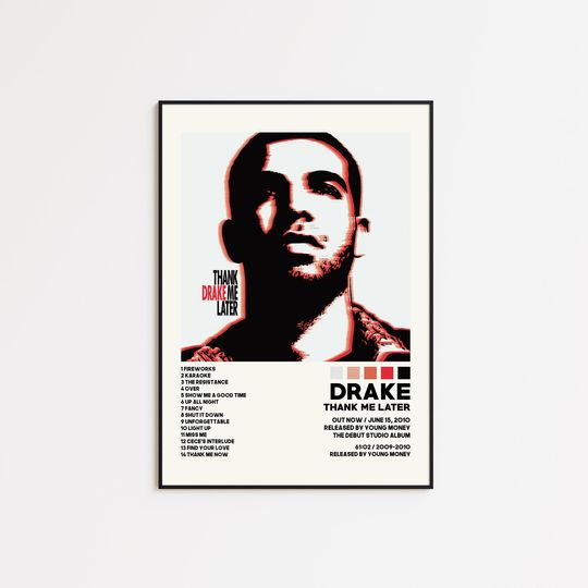Discover Drake Poster / Thank Me Later Poster, Album Cover Poster Poster Print Wall Art