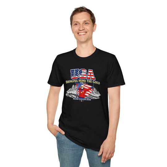 Discover USA Winter Sports Tee | Patriotic American Fan Shirt