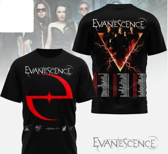 Evanescence 2026 Concert Tour 3D T-shirt