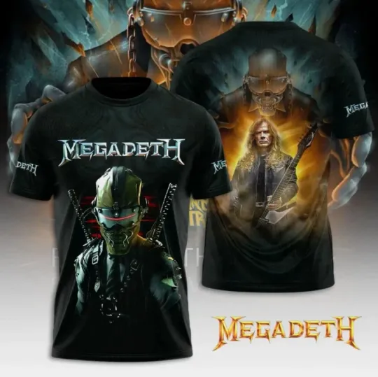 Discover Collection Megadeth Band Music Tour 2026 3D Shirt