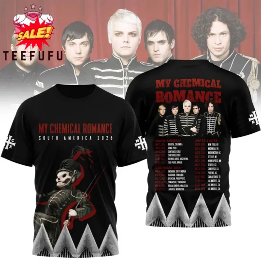 My Chemical Romance South America 2026 3D Shirt