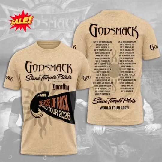 Discover Godsmack 2026 3D Shirt