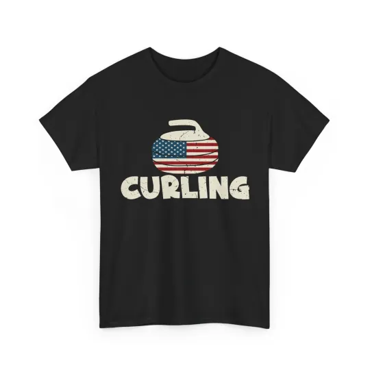 Discover Curling American Flag Shirt, Curling Sports Lovers Women Men Shirt