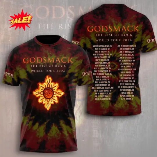 Discover Godsmack 2026 3D Shirt