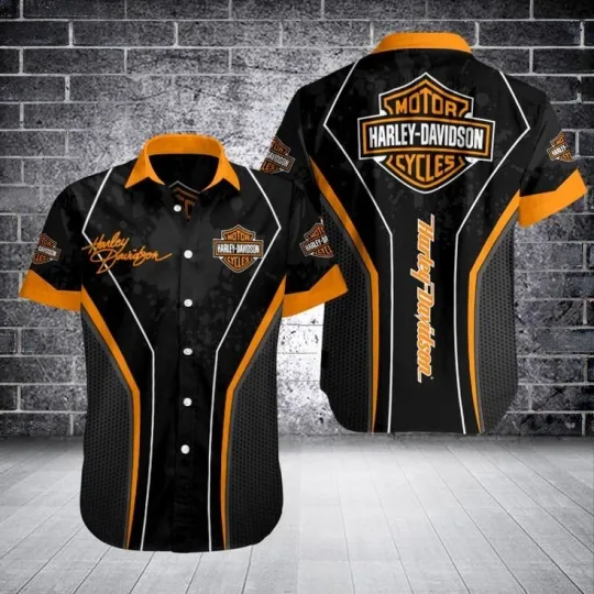 Discover Harley Motor Racing Davidson Casual Button Down Shirt
