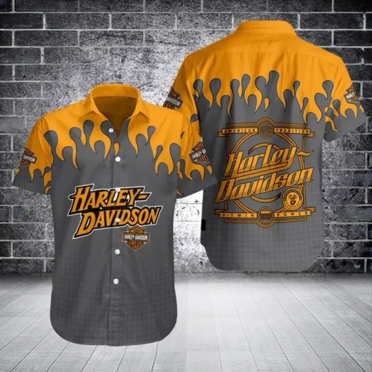 Discover Harley Motor Racing Davidson Casual Button Down Shirt
