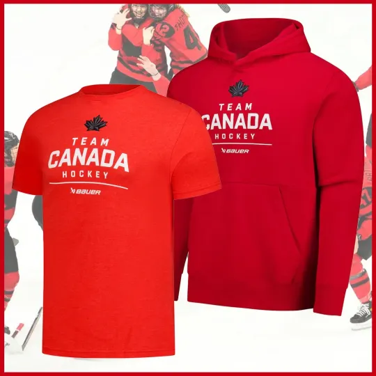 Discover Hockey Canada Unisex 2026 Winter Olympics Stacked T-Shirt