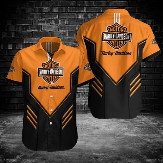 Discover Harley Motor Racing Davidson Casual Button Down Shirt