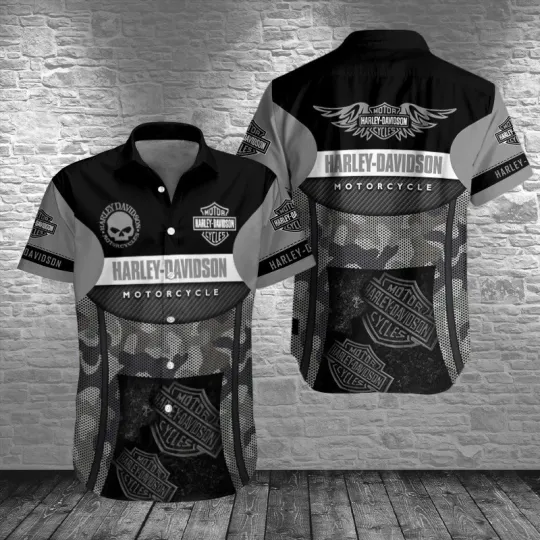 Discover Harley Motor Racing Davidson Casual Button Down Shirt