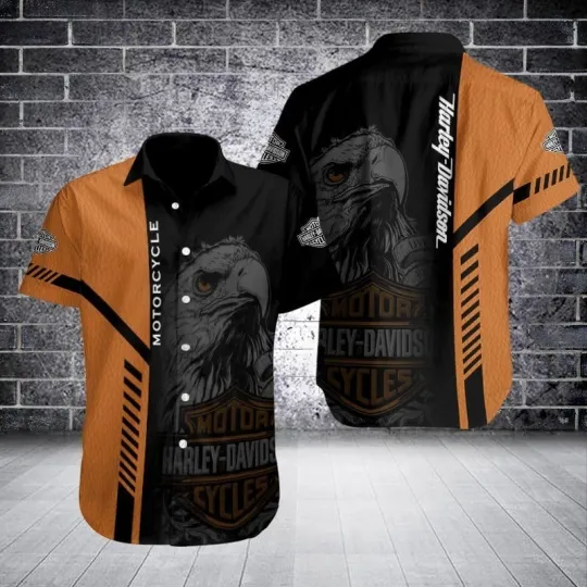 Discover Harley Motor Racing Davidson Casual Button Down Shirt