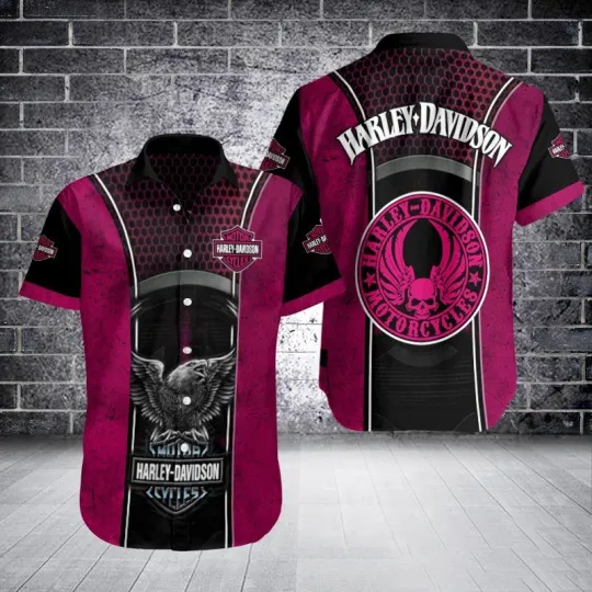 Discover Harley Motor Racing Davidson Casual Button Down Shirt