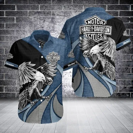 Discover Harley Motor Racing Davidson Casual Button Down Shirt