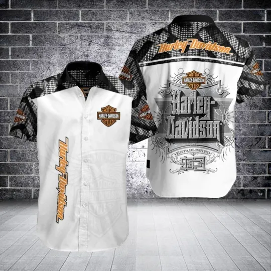 Discover Harley Motor Racing Davidson Casual Button Down Shirt