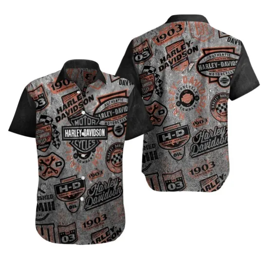 Discover Harley Motor Racing Davidson Casual Button Down Shirt