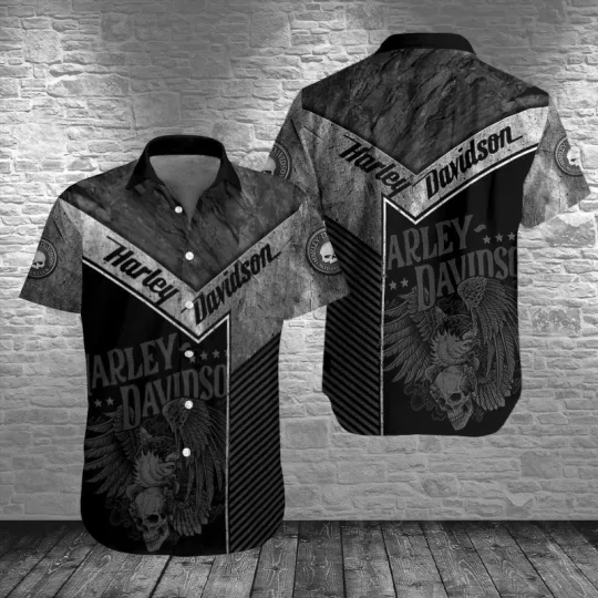 Discover Harley Motor Racing Davidson Casual Button Down Shirt