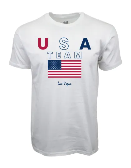 Discover USA Team Las Vegas Graphic T shirt White