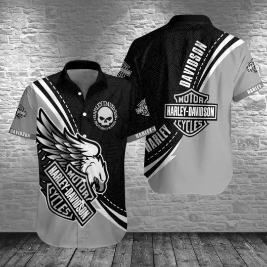 Discover Harley Motor Racing Davidson Casual Button Down Shirt