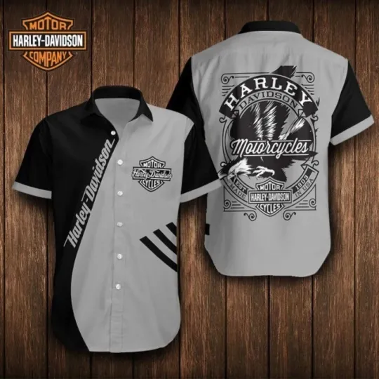 Discover Harley Motor Racing Davidson Casual Button Down Shirt