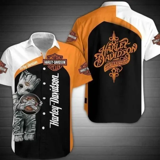Discover Harley Motor Racing Davidson Casual Button Down Shirt