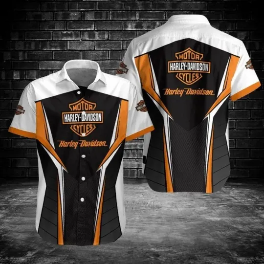 Discover Harley Motor Racing Davidson Casual Button Down Shirt