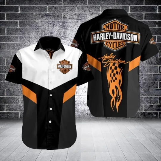 Discover Harley Motor Racing Davidson Casual Button Down Shirt