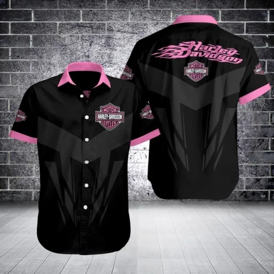 Discover Harley Motor Racing Davidson Casual Button Down Shirt