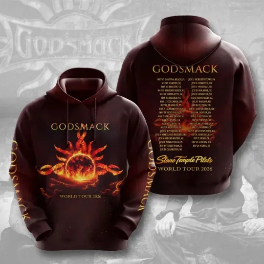 Discover Godsmack 2026 3D Hoodie
